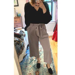 Worthington Black Long-sleeve Sheer Lace Blouse